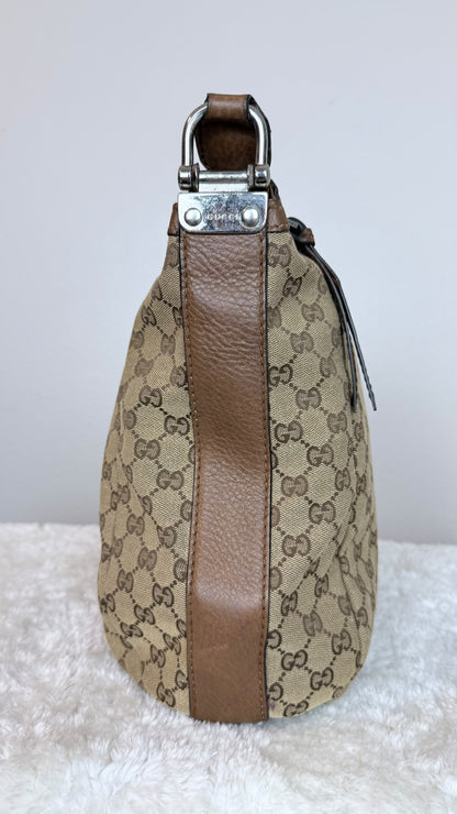 Gucci Hobo GG Canvas shoulder brown
