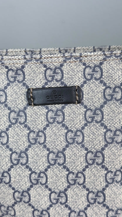 GUCCI Flat Small Crossbody Gg Camvas NAVY