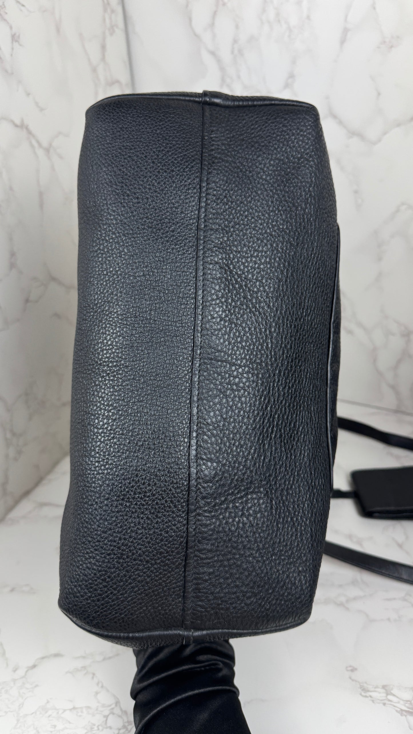 Prada Vitello Daino Leather Tote Black