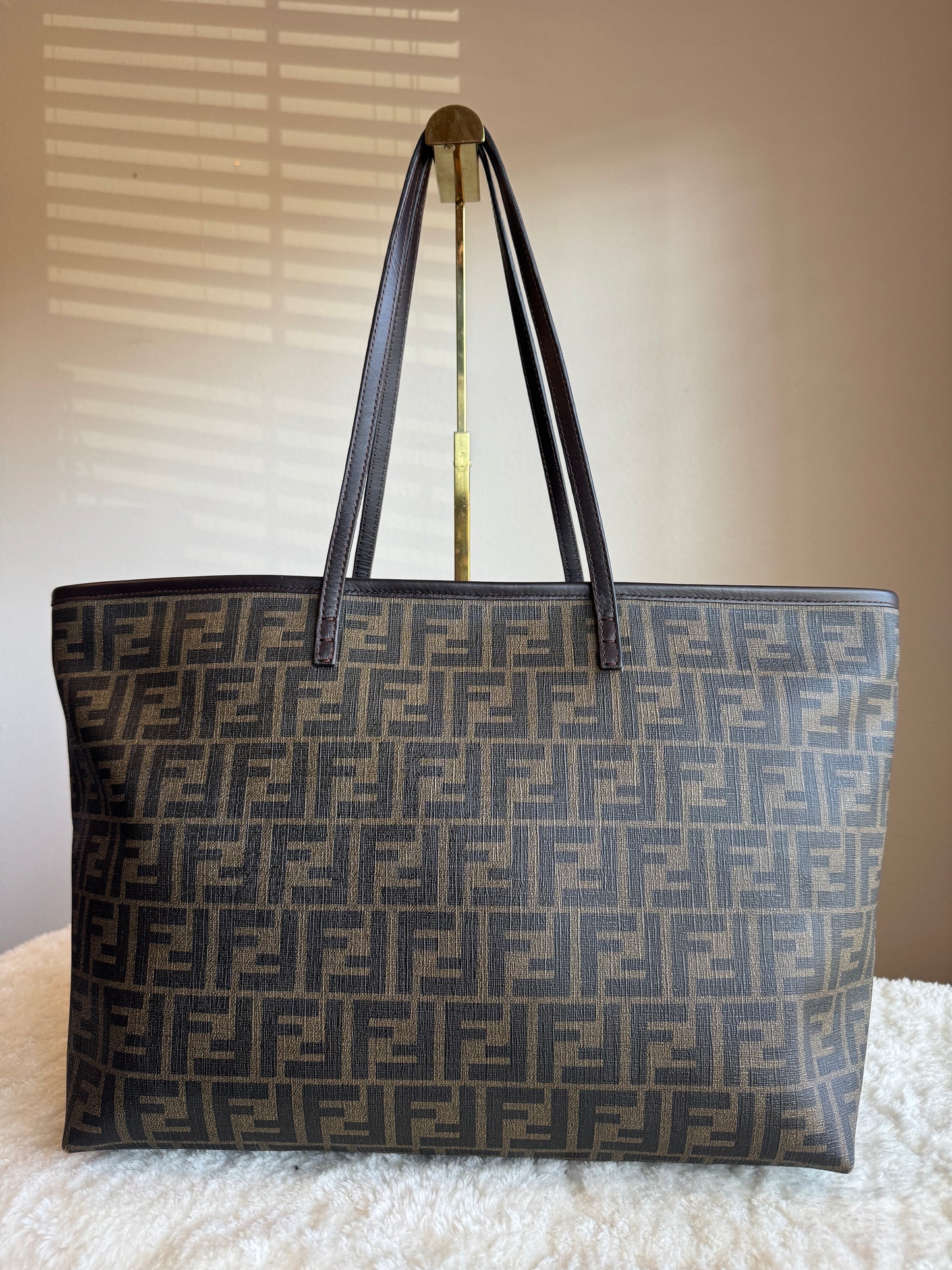 FENDI Roll Tote Zucca Coated Canvas Medium