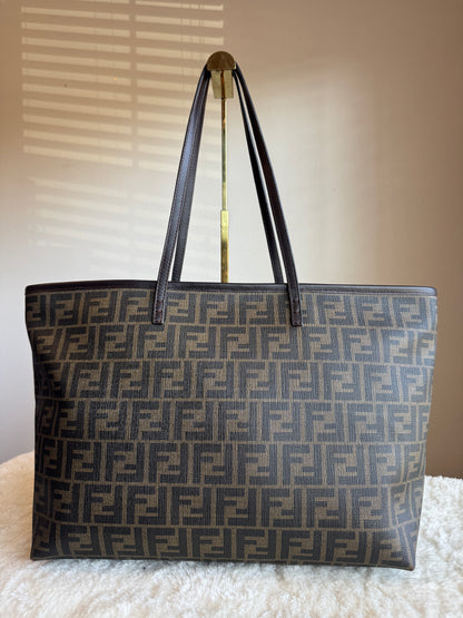 FENDI Roll Tote Zucca Coated Canvas Medium