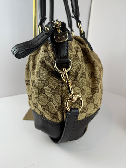GUCCI Sukey Crossbody With Strap GG Canvas
