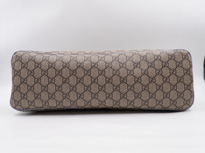 Gucci Convertible Zip Tote GG Coated Canvas with leather medium