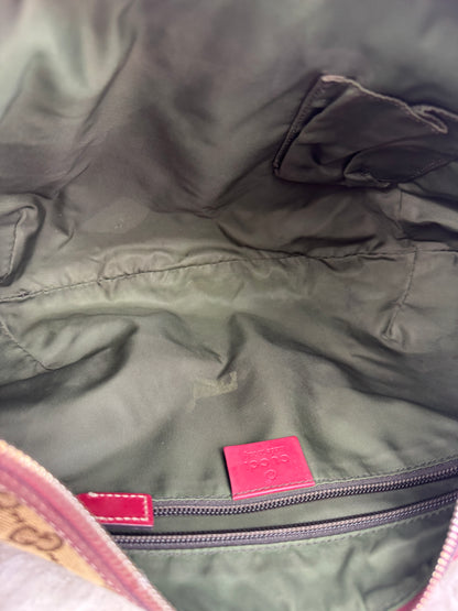 GUCCI Web Half Moon GG canvas Red
