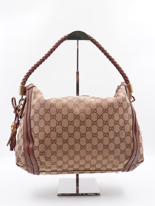 Gucci Bella Hobo GG Canvas Brown