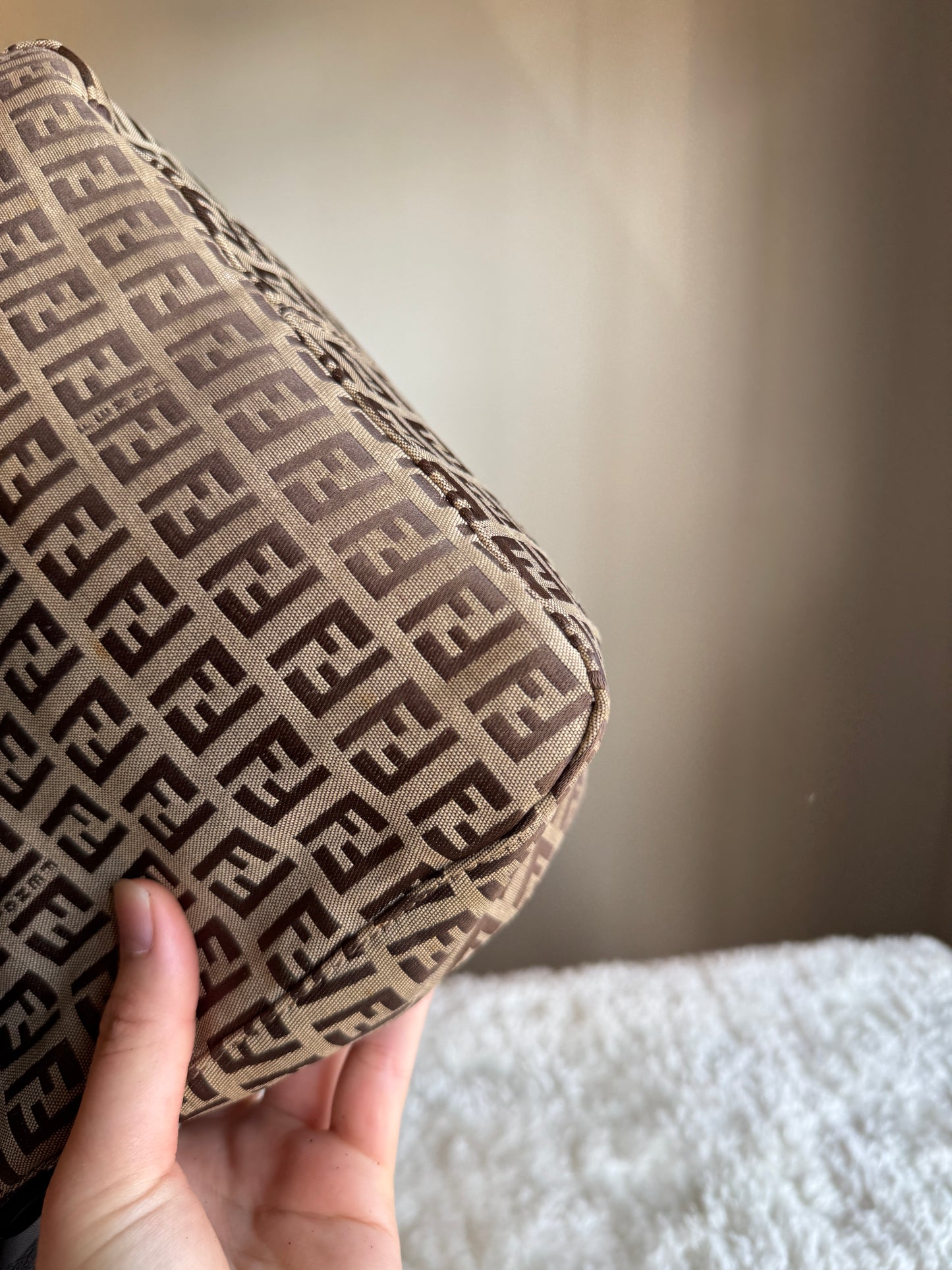 FENDI Zucchino Mama Canvas Dark brown