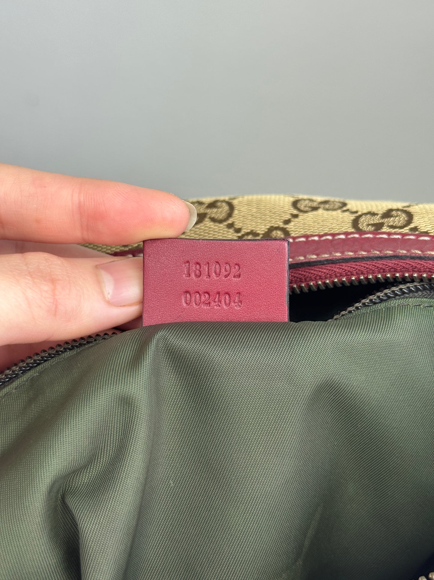 GUCCI Web Half Moon GG canvas Red