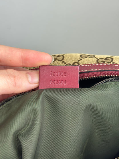 GUCCI Web Half Moon GG canvas Red