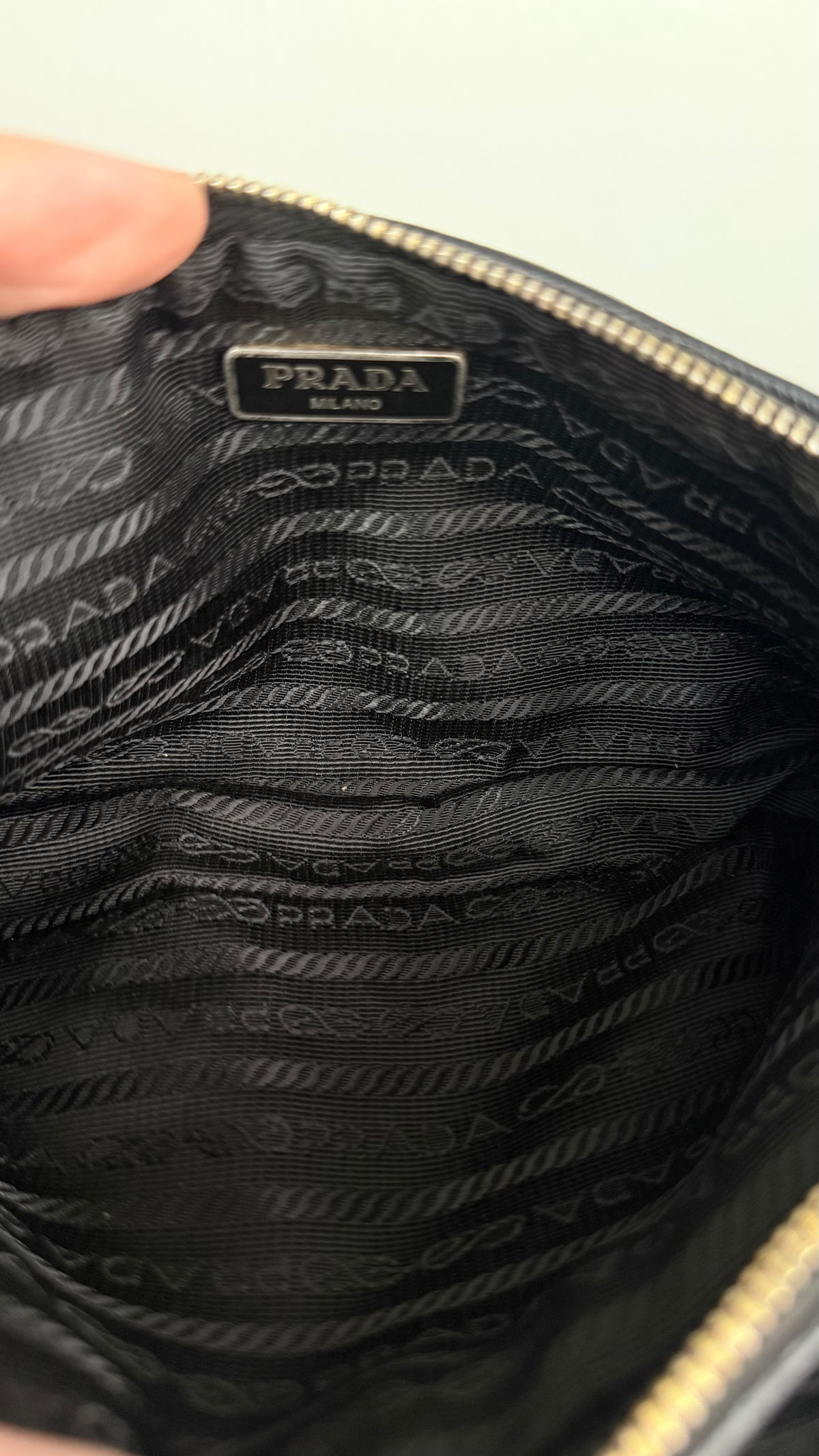 PRADA Camera Saffiano double zip Black