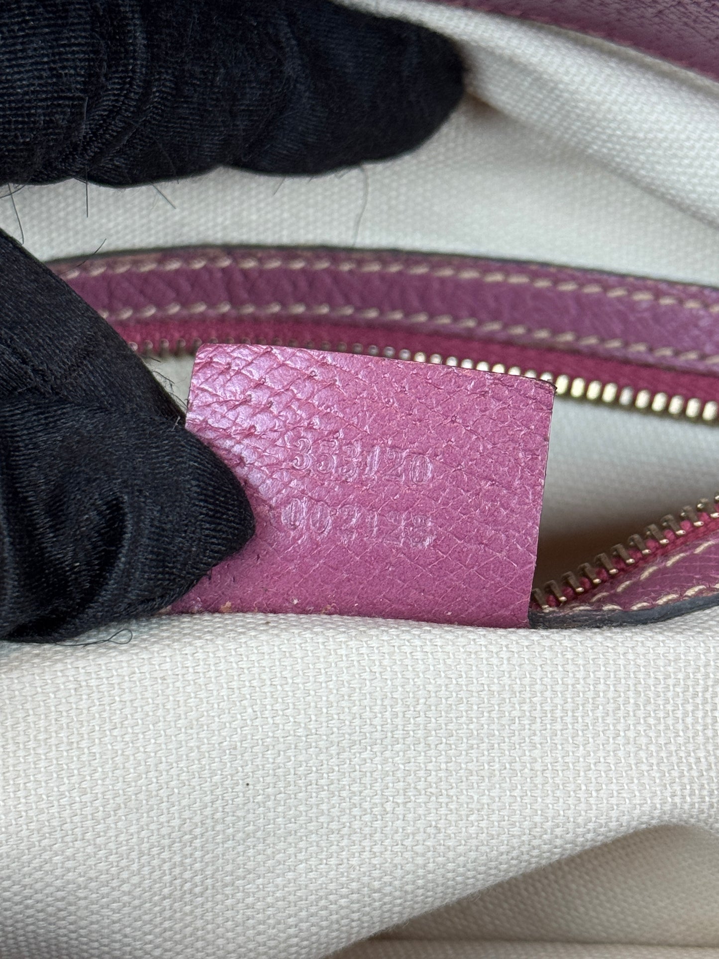 GUCCI Bree Convertible Top Handle GG Canvas Pink