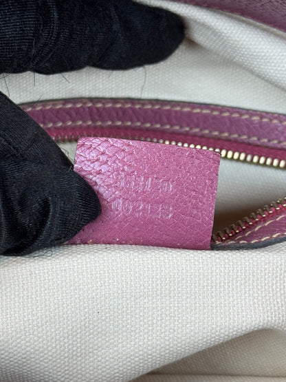 GUCCI Bree Convertible Top Handle GG Canvas Pink