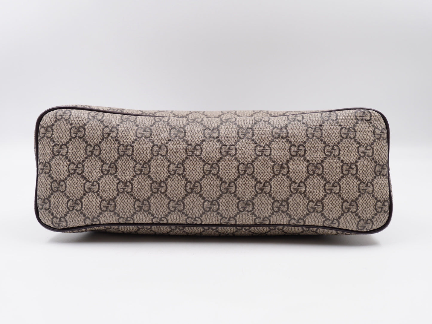 Gucci Small Tote W Strap GG Coated Canvas Brown