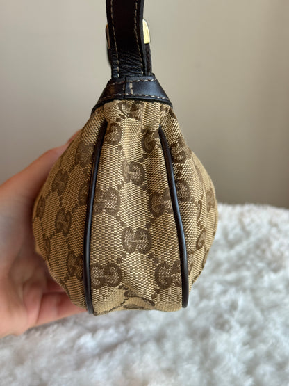 GUCCI Lovely Heart GG Canvas Brown