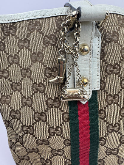 Gucci Web Tote GG Canvas White