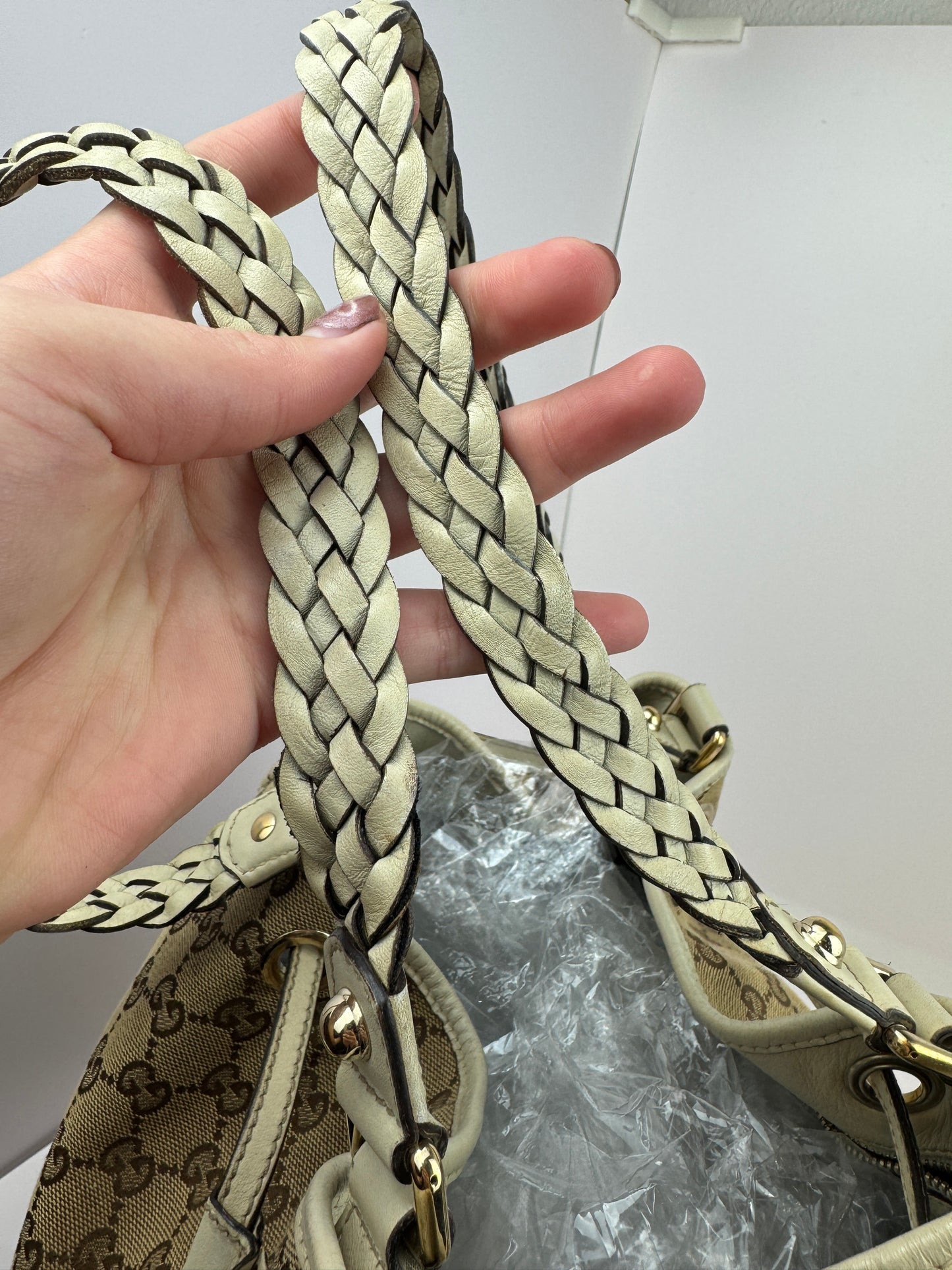 Gucci Peggy Tote GG Canvas Large Cream