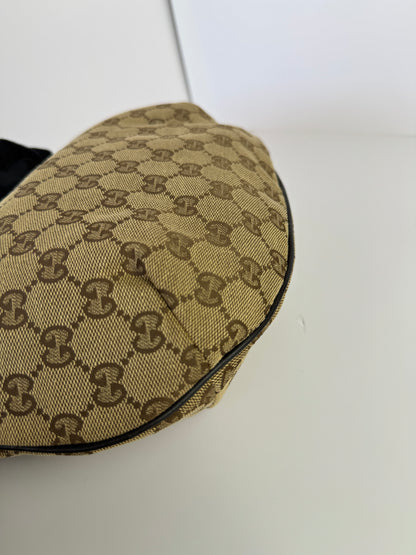 GUCCI Web Halfmoon GG Canvas