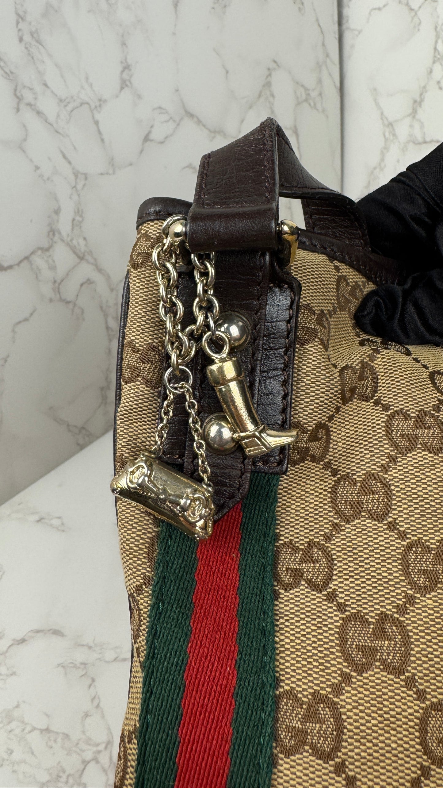 Gucci Jolicoeur GG Canvas Crossbody Brown