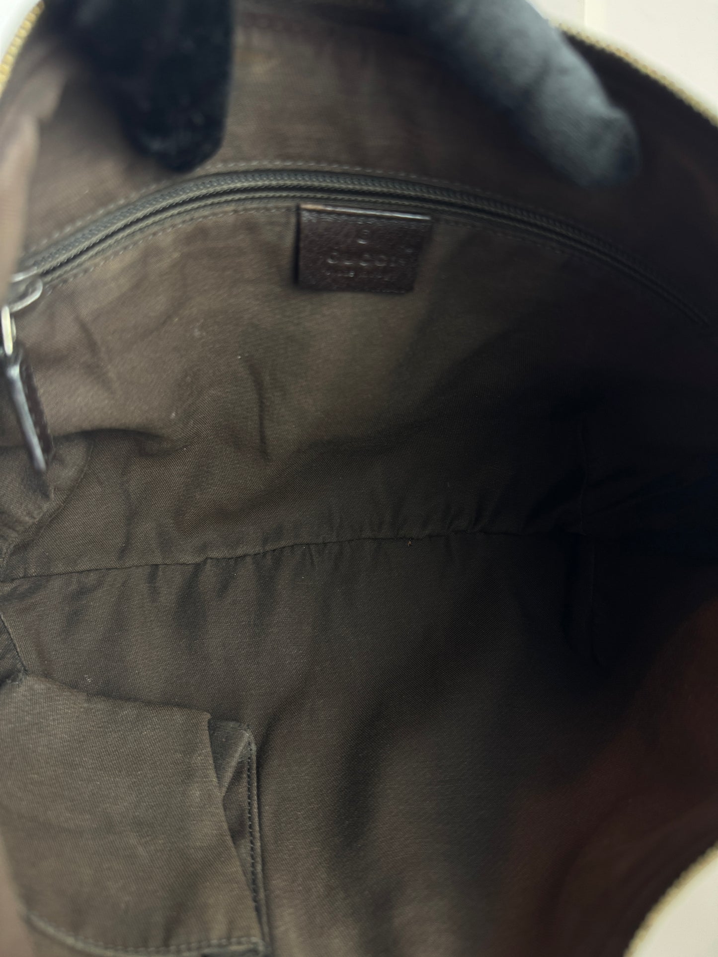 Gucci Web Halfmoon GG Canvas Medium