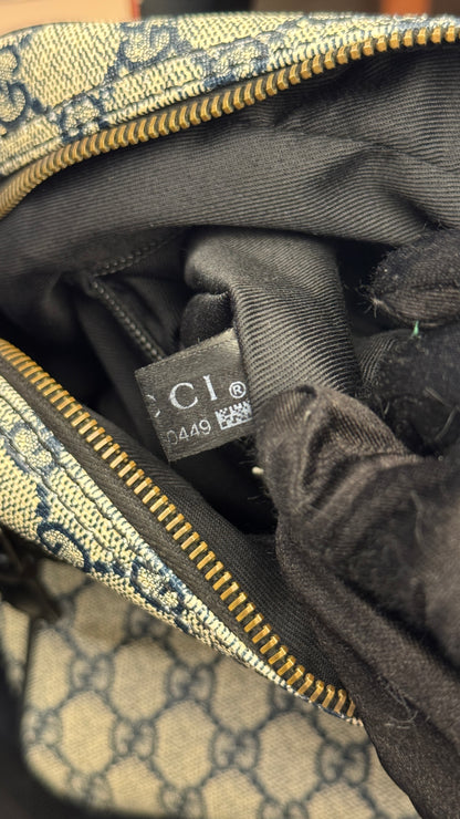 Gucci Front Zip Messenger Navy