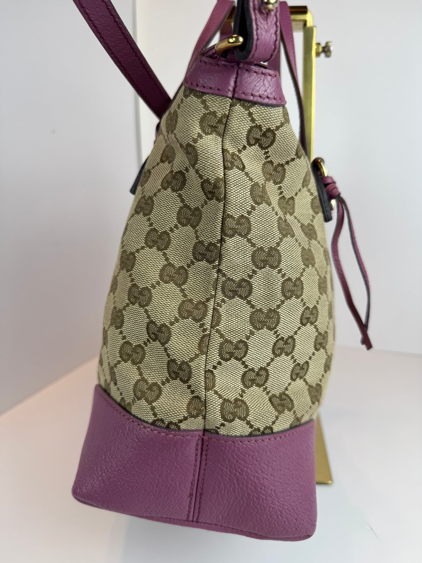 GUCCI Bree Convertible Top Handle GG Canvas Pink