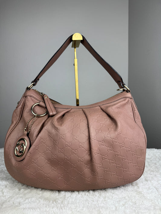 GUCCI Sukey Guccissima Leather Pink