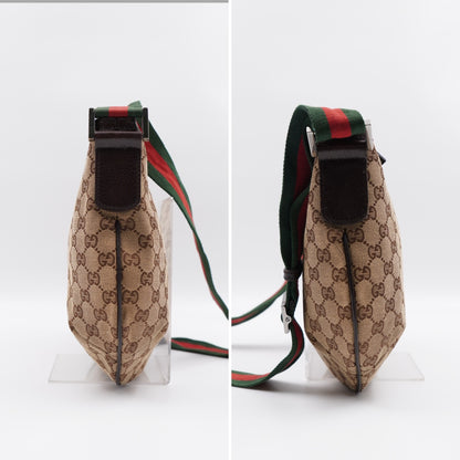 Gucci Web Halfmoon GG Canvas