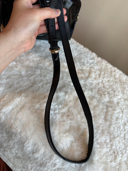 GUCCI Soho Disco Crossbody bag patent leather small black