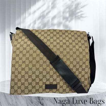 Gucci Flap Messenger GG Canvas Brown