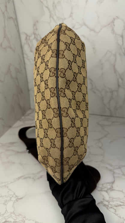Gucci Half Moon Saddle Crossbody Brown