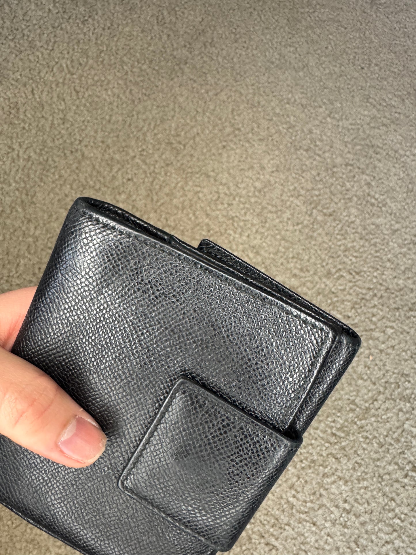 BVLGARI wallet leather Black