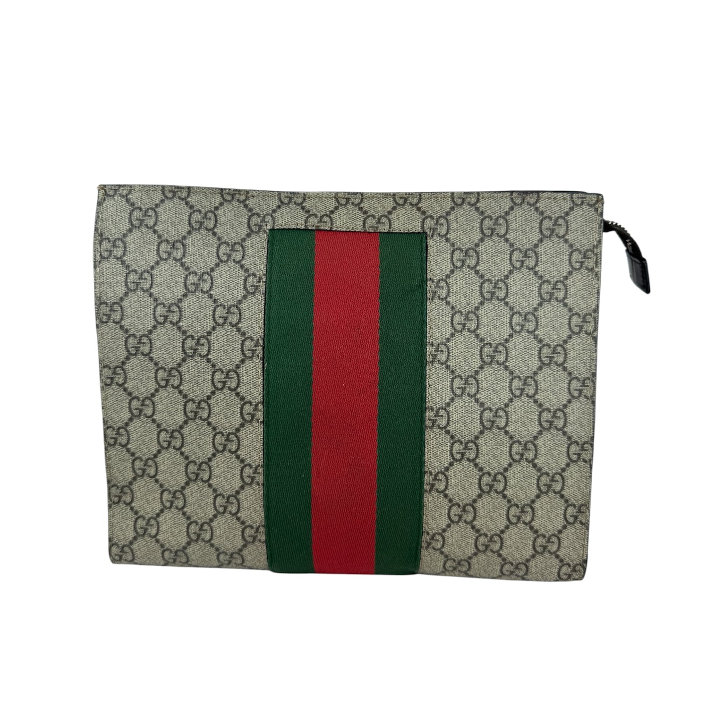 Gucci Web Clutch GG Supreme Coated  Canvas