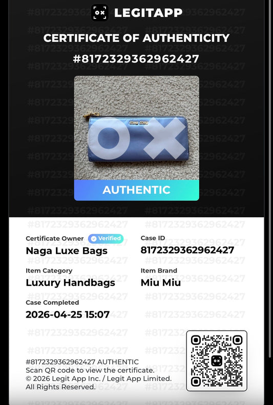 Miumiu Wallet Blue patent leather