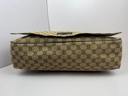 Gucci Flap Messenger GG Canvas Brown
