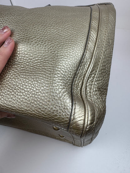 Gucci Bella Tote Leather Metallic Gold
