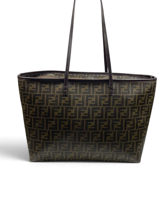 Fendi Roll Tote Zucca Coated Canvas Medium
