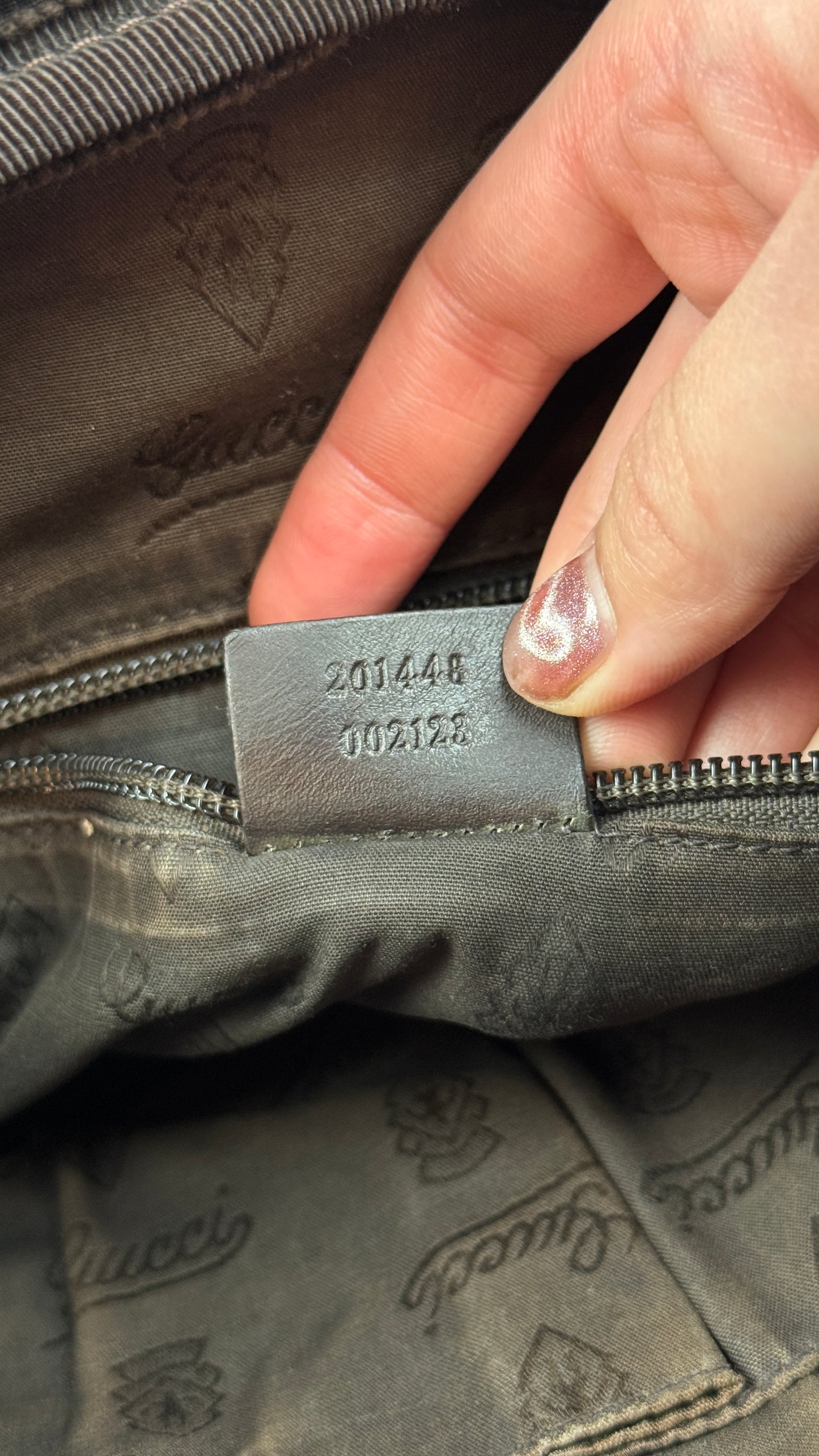 Gucci Front Zip Leather Messenger Brown