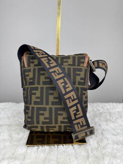 FENDI FF Flap Messenger Mini bag Zucca Canvas