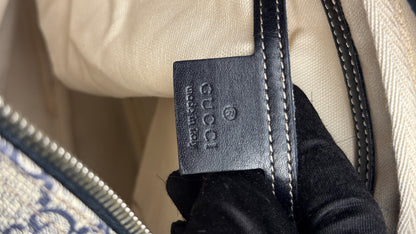 Gucci Front Zip Messenger Navy
