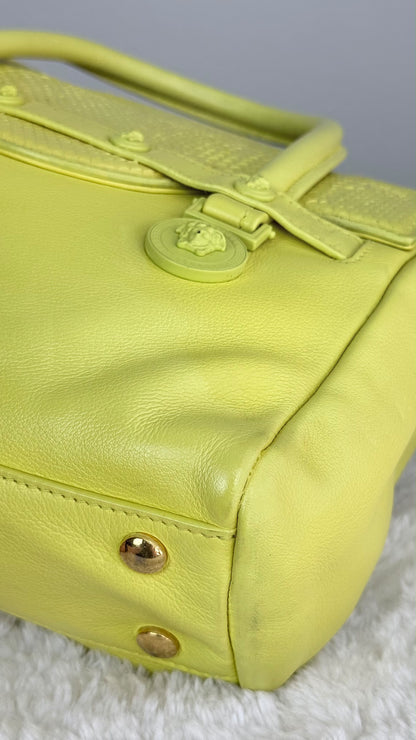 VERSACE Top Handle leather Bag Neon