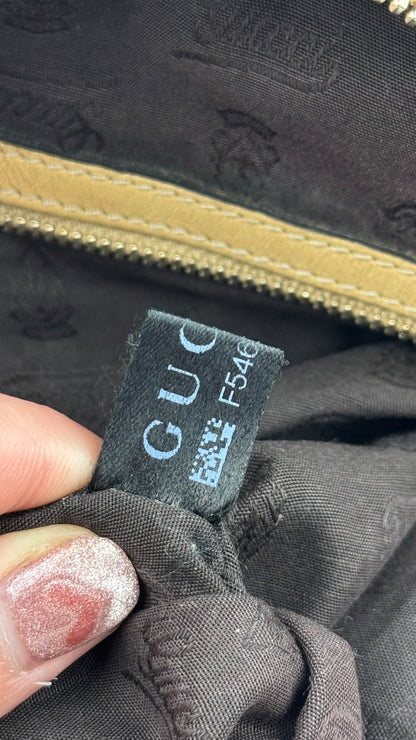 Gucci Beige GG Canvas Horsebit Tassel Hobo