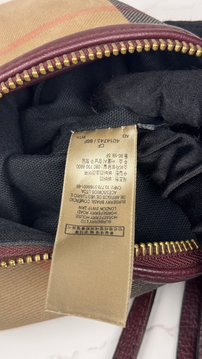 Burberry Convertible Clutch House Check Canvas Small