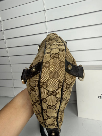 Gucci d ring hobo GG Canvas