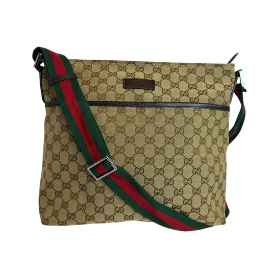 GUCCI Web Stripe Messenger GG Canvas