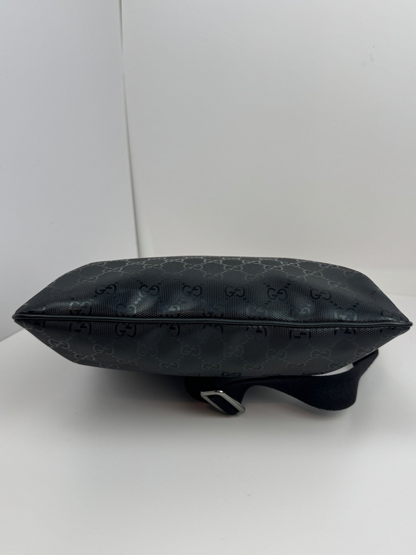 Gucci Flat Messenger Krystal GG Supreme canvas Black