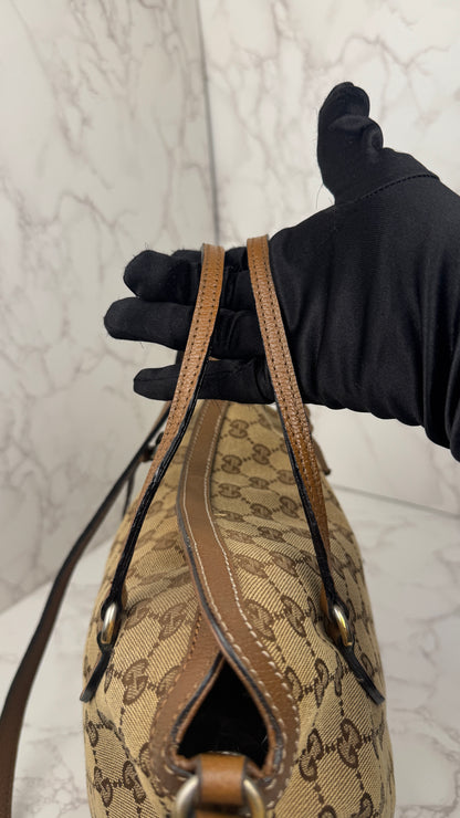 Gucci Bree GG canvas Tote Brown