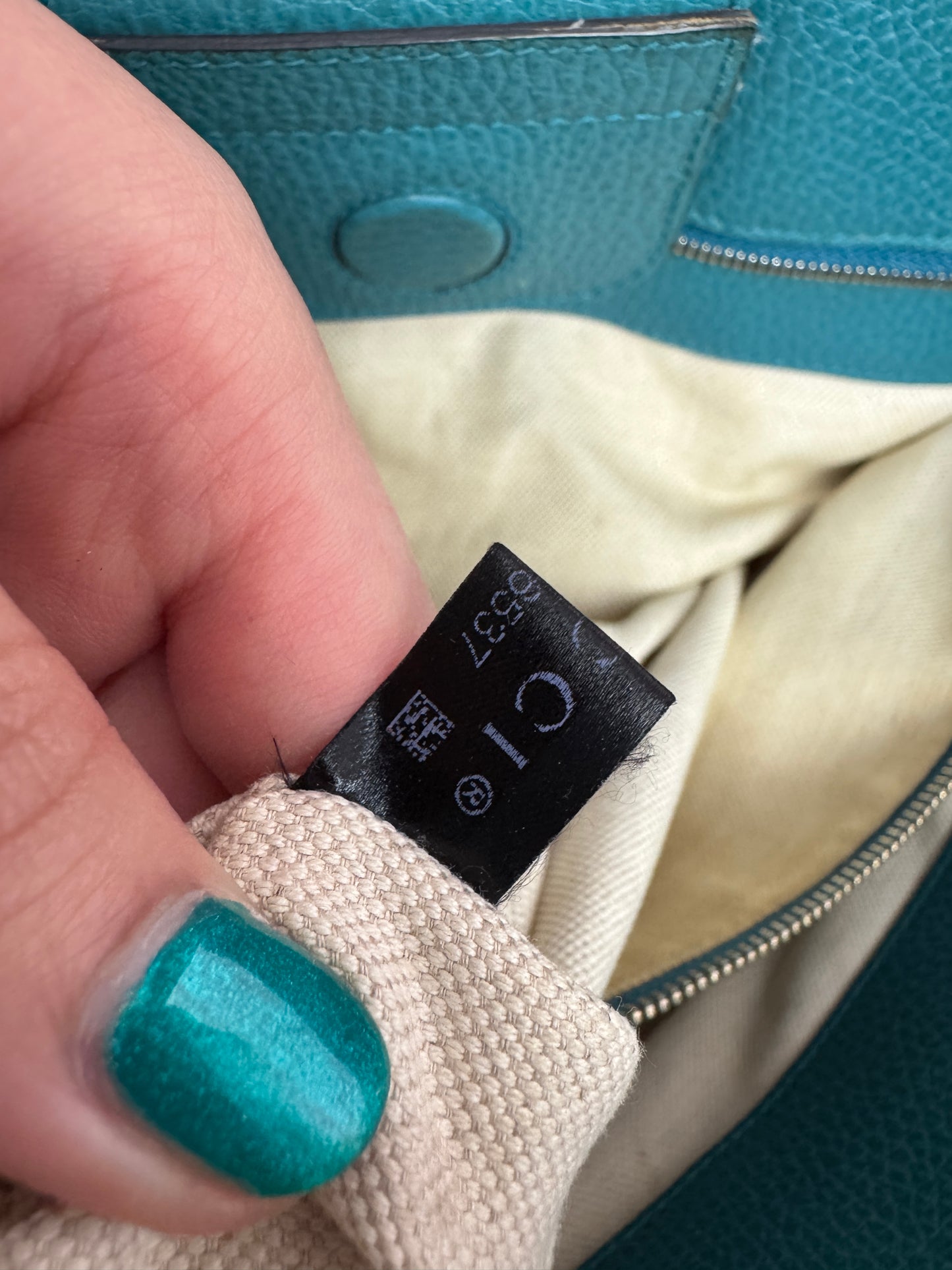 Gucci Swing Tote Leather Blue