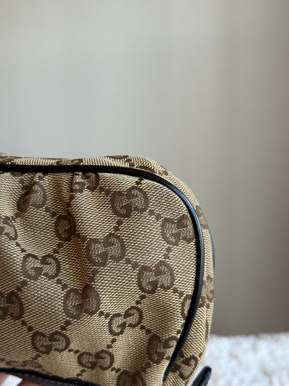 GUCCI Lovely Heart GG Canvas Brown