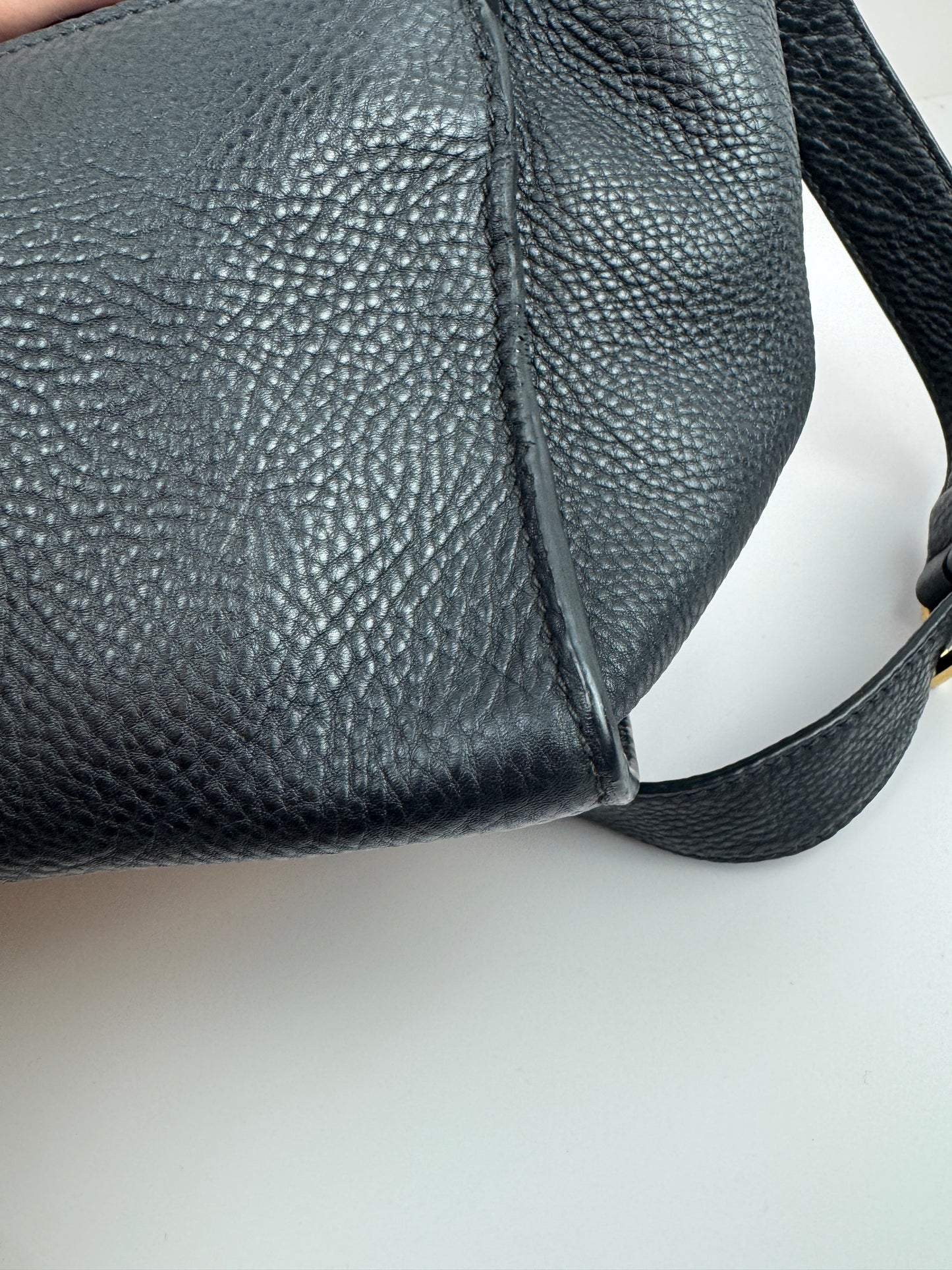 Prada Pattina Convertible Vitello Diano Leather bag Black