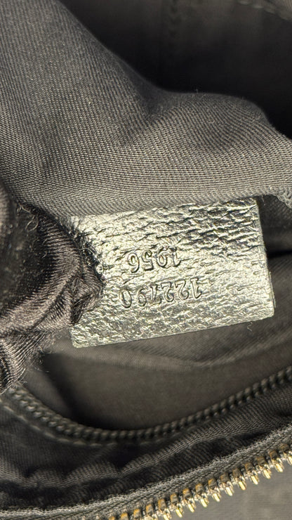 Gucci Half Moon Saddle Hobo and Crossbody GG Canvas  Black