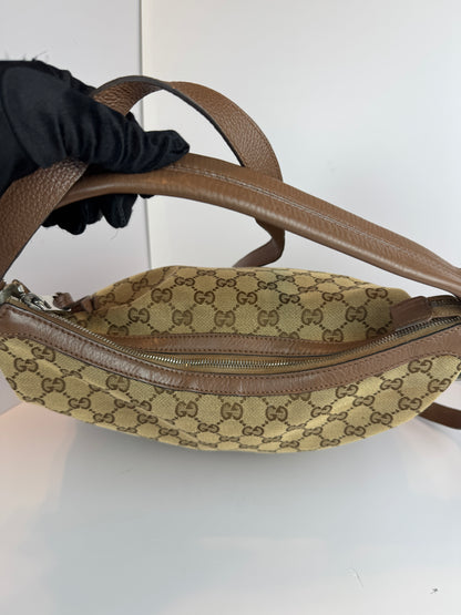 GUCCI Miss GG Hobo GG Canvas with Leather Brown